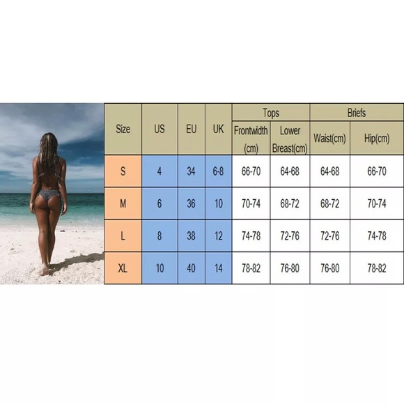 Gingham Two Piece Ruffle Bikini Navy - Picture 4 of 8